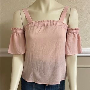 Candie's Light Pink Off-Shoulder Blouse